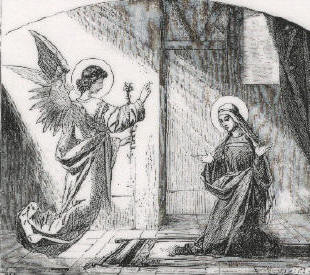 De engel Gabril bij Maria
