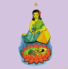 Jezus op een lotusblad