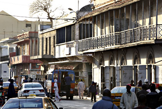 Straat in Saint Louis - Foto: Friedrich Stark