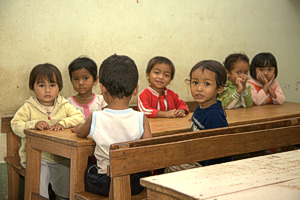 Kinderen in de opvang
